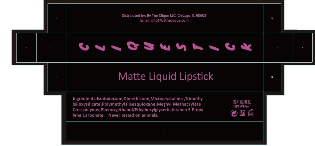 By The Clique Premium Black Long Lasting Liquid Matte Lipstick | Noche Bella | Beautiful Night Lipstick For All Occasions | A Night Out | Goth |
