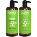 DermOrganic Damaged Hair Duo with Organic Argan Oil, Daily Hydrating Shampoo + Deep Conditioner Masque Sulfate-Free, Color-Safe, Vegan, Gluten-Free (2