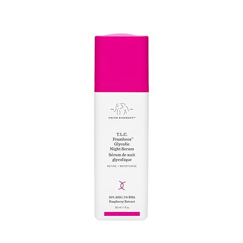 Drunk Elephant T.L.C. Framboos Glycolic Serum - 30 ml/1 fl oz - Exfoliating AHA Serum - Clean Clinical Skincare - Cruelty-Free - Dermatologist-Tested