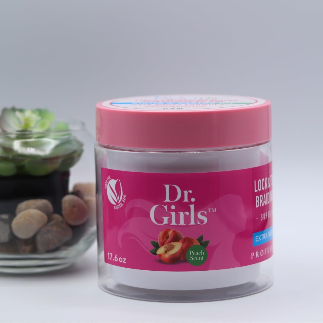 R&B Collection Dr. Girls Braiding conditioning Gel / 24 Hour Hold/Extra Mega Hold/17.6oz (Peach)
