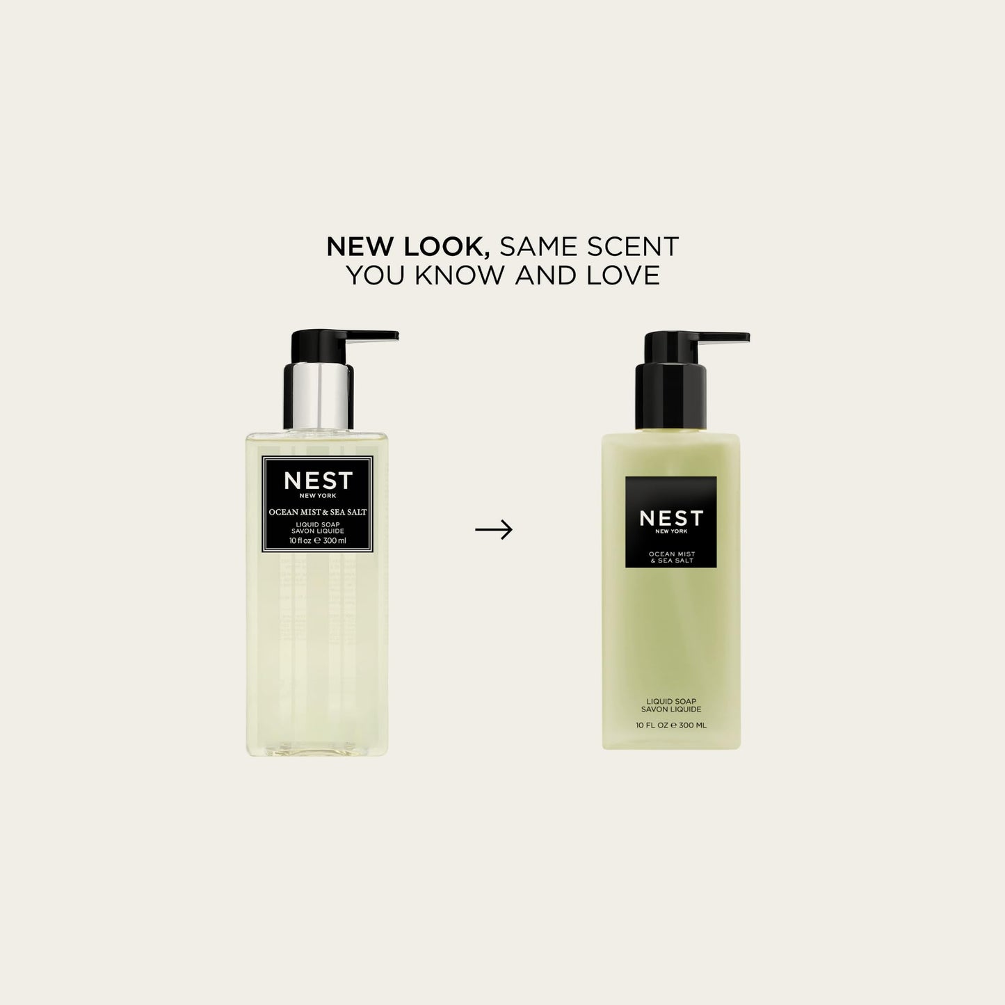 NEST New York Liquid Soap, Ocean Mist & Sea Salt - 10 fl oz - Cleanses & Nourishes Skin - Approx. 300 Pumps Per Bottle - Gluten Free & Cruelty Free