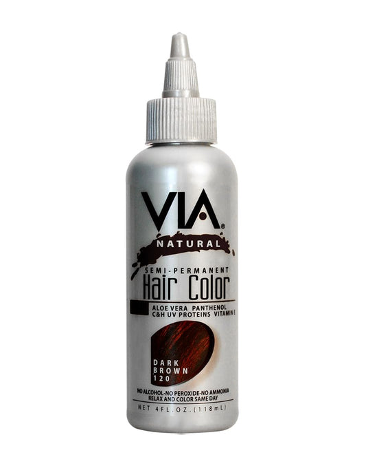 Via Nat. 4oz Semi Perm Hair Color #120 Dark Brown