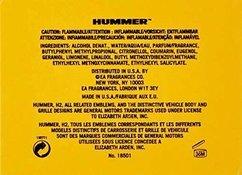 Hummer For Men. Eau De Toilette Spray 4.2 Ounces
