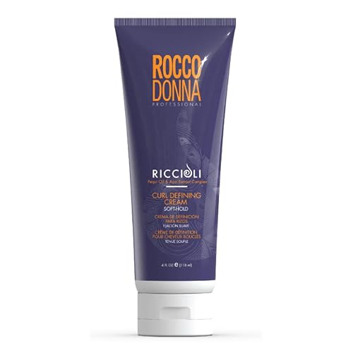 Rocco Donna Curl Defining Cream, Soft Hold, Defines and Moisturizes Curls and Waves, Frizz Control, Natural Look, Riccioli Complex with Pequi Oil
