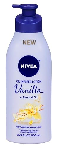 NIVEA Lotion Oil-Infused Vanilla/Almond Oil 16.9 Ounce Pump (500ml) (2 Pack)