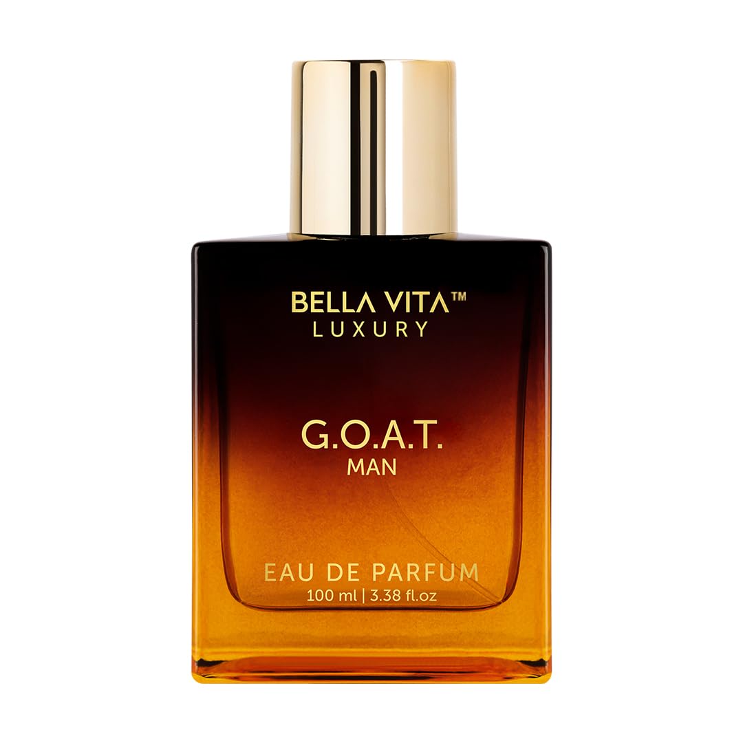 Bellavita Luxury G.O.A.T. Eau de Parfum | 100 ml (3.4 fl.oz.) | Perfume for Men | Citrus, Bergamot, Patchouli, and Vetiver Notes | Long Lasting Men's Beauty and Personal Care Bella Vita Luxury