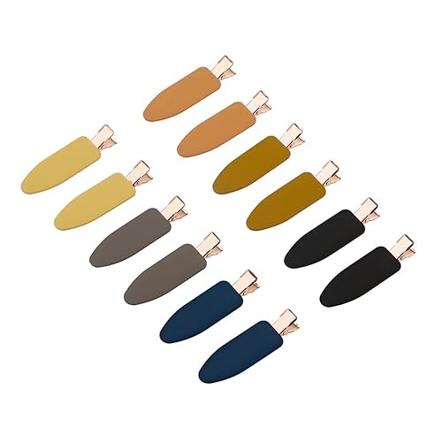 minihope 12 pieces No Bend Hair Clips, No Crease Curl Pin Clips for Makeup Application?2022 style, non-slip.Hair won't get caught between plastic