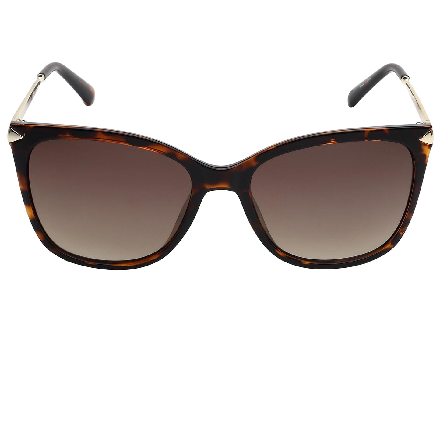 GUESS Women's Gu7483 Cat Eye Sunglasses, Dark Havana & Brown Mirror, 56 mm + 0