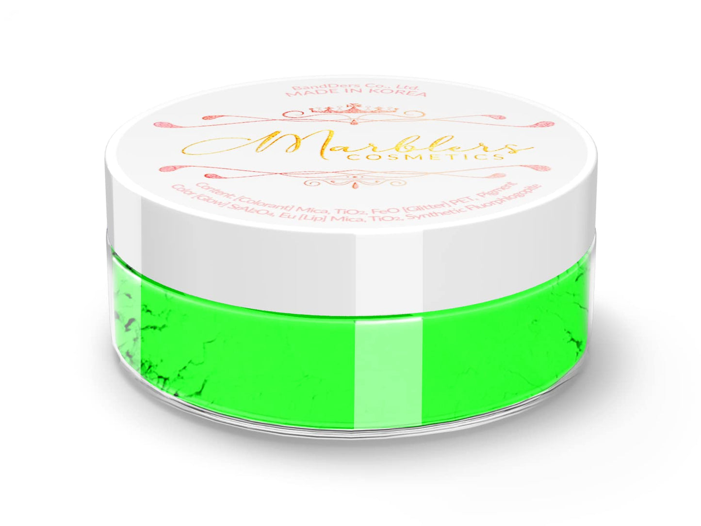 MARBLERS Fluorescent Pigment [Neon Green] 0.11oz (3g) | Matte Pigment | Non-Toxic | Vegan | Cruelty-Free | Nail Polish, Nail Art, Soap, Craft |