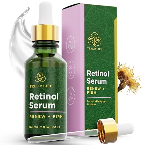 Tree of Life Beauty Retinol Serum, Skin Smoothing Face Oil for Dark and Age Spots and Fine Lines, Facial Serums for Dry and Sensitive Skin Care