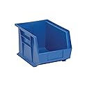 Hanging & Stacking Storage Bin 8-1/4 x 10-3/4 x 7, Blue - Lot of 6