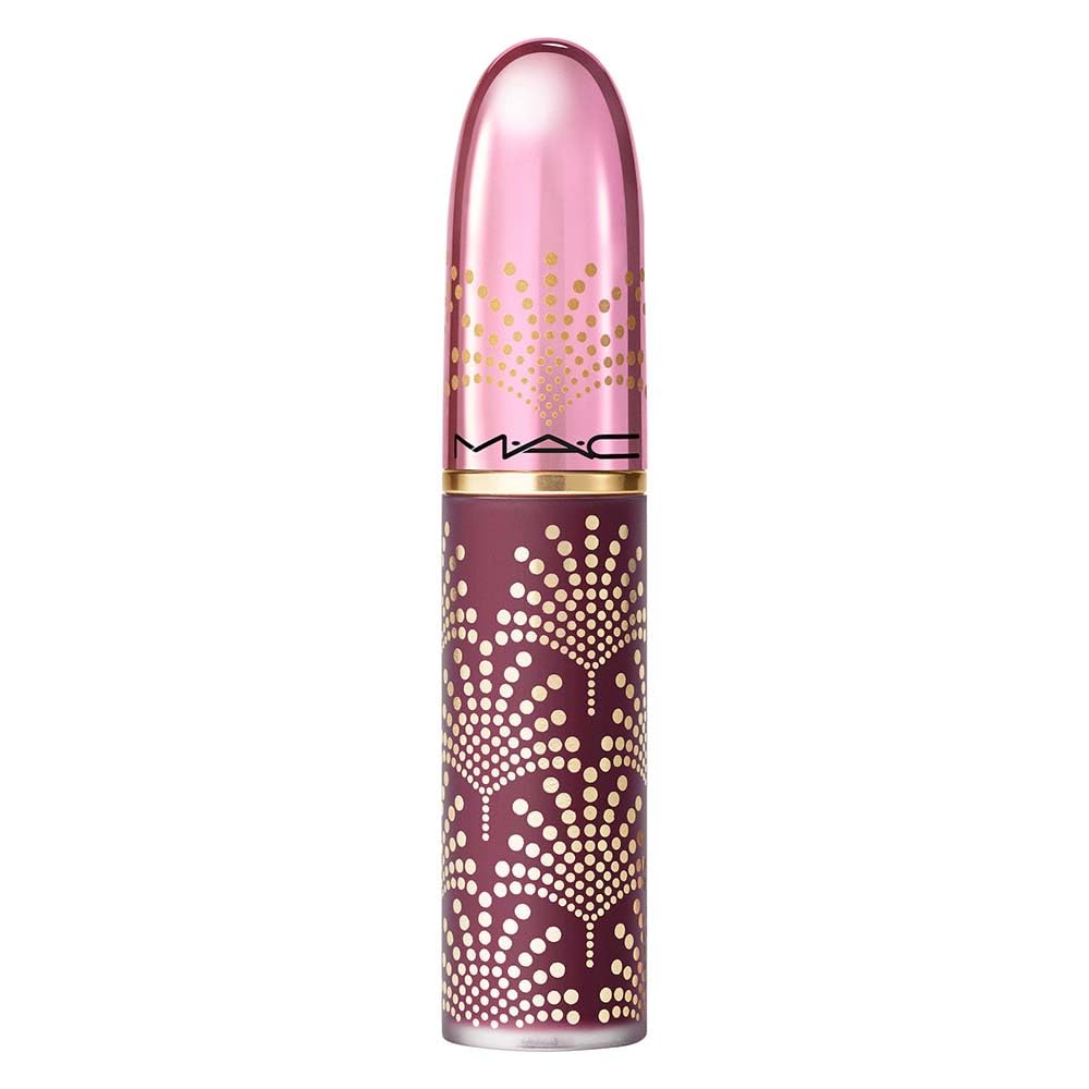 MAC Limited Edition Bubbles & Bows Powder Kiss Liquid Lipcolour - It's A Tie! (Berry Purple) - 0.17 fl oz / 5 mL