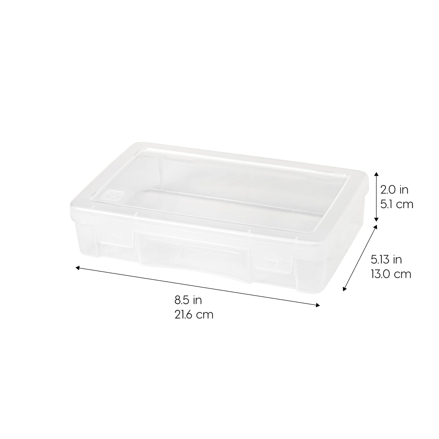 IRIS USA Pencil Case Boxes, 6-Pack, |Made in USA|, Plastic Bead Organizing Containers with Snap Lid for Arts, Crafts, Ephemera, Stickers, & Dance…