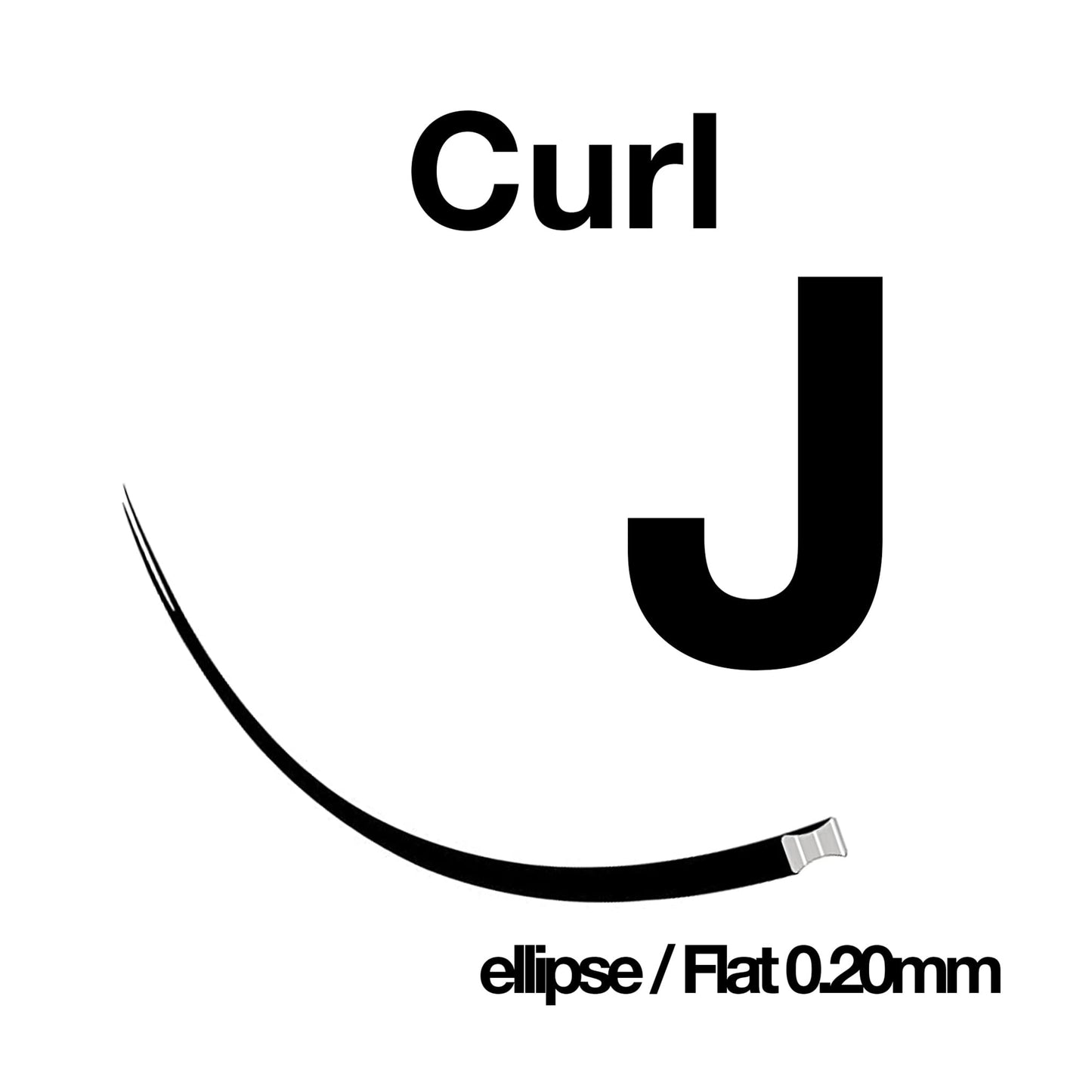 Ellipse Lash 0.20mm Thickness J Curl Length 8-14mm Mixed Sizes Flat Shaped Volume Eyelashes for Eyelash Extensions (Ellipse,Flat 0.20,J,Mixed 8-14mm)