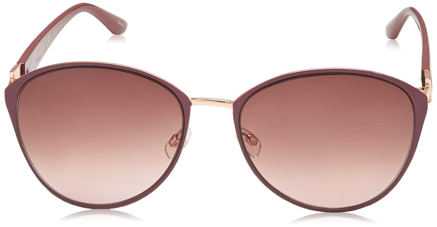 Jessica Simpson Women's J5329 Chic Metal Cat Eye Sunglasses with UV400 Protection - Glamorous Sunglasses for Women, 60mm