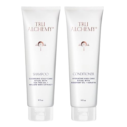 Tru Alchemy Shampoo & Conditioner - Best Shampoo and Conditioner for Dry Damaged Hair - Speed Up Hair Growth and Boost Volume, 9 fl oz.