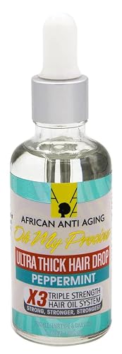 African Anti Aging Oh My Precious Ultra Thick Hair Drop Peppermint 1.7 oz (Pack of 2)