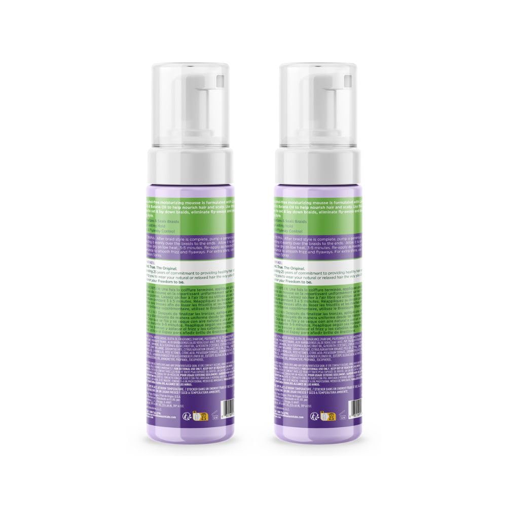 ORS Olive Oil Braidzone Braid Setting Mousse with Lavender, Acai & Batana Oil 7 Ounces (Pack of 2)