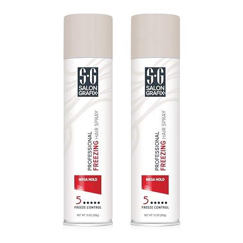Salon Grafix Hairspray Freezing Mega Hold 10 Ounce (295ml) (2 Pack)