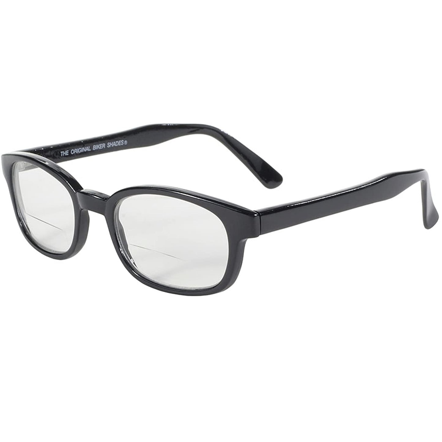 Pacific Coast Sunglasses X-Kd Readerz Clear Lens 2.50 Rectangular Sunglasses, Black, 55mm, 60mm