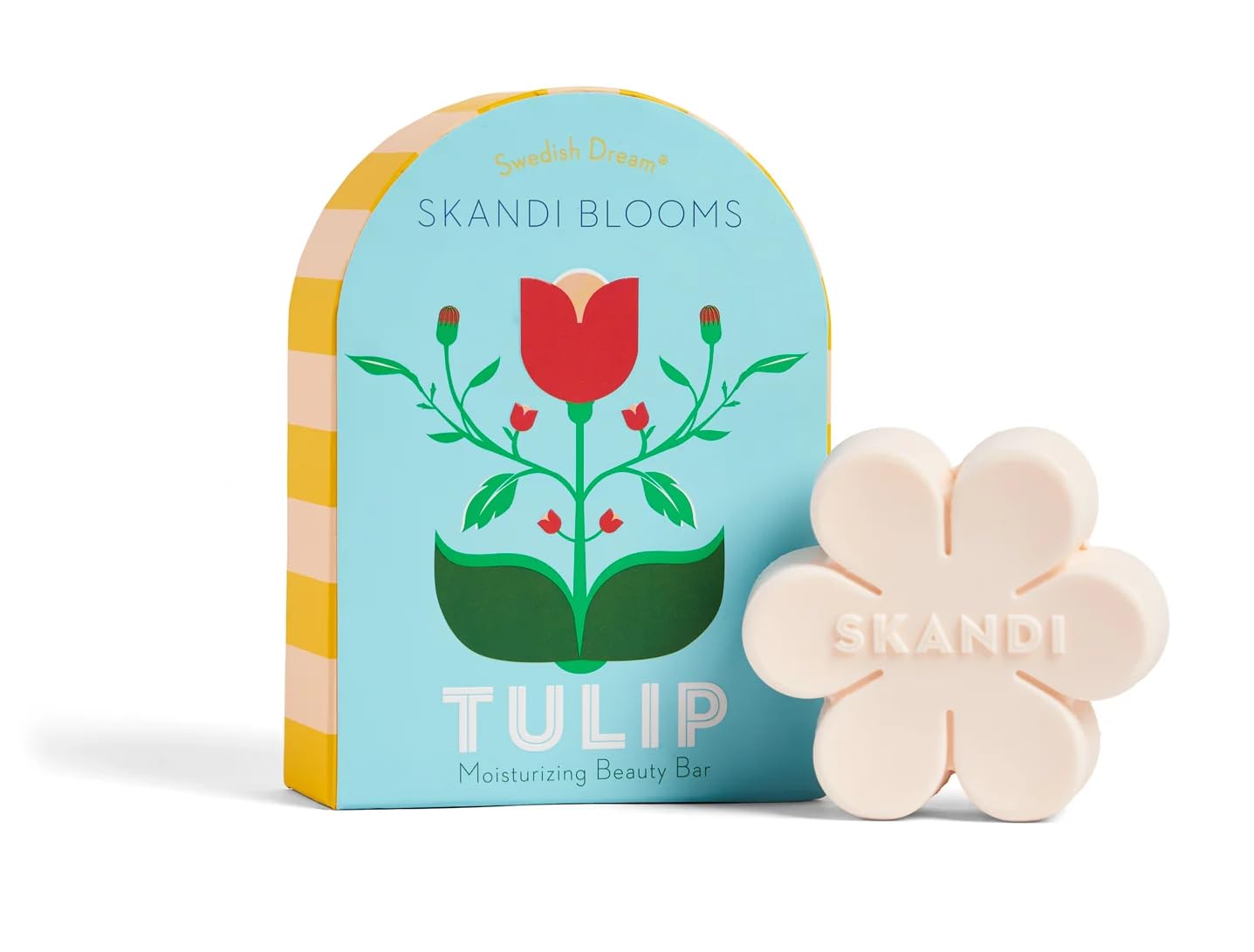 Kalastyle Swedish Dream SKANDI BLOOMS TULIP Bar Soap | Mositurizing Beauty Bar | Made with Sunflower Lechithin | Vegan and Cruelty-Free | 4.28 ounces