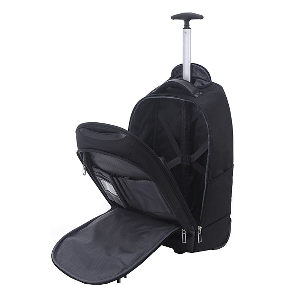 ECO Style Tech Exec Carrying Case (Rolling Backpack) for 17.3" Notebook - Black