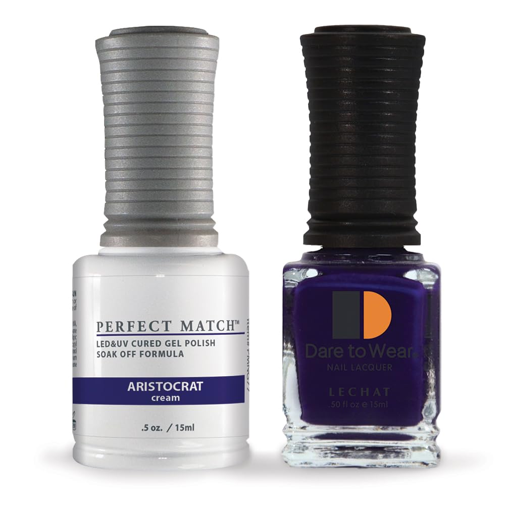 LeChat - Perfect Match Gel Polish - Aristocrat - Royal Purple with Cream Finish - (0.5 Ounce) - Easy Application - Soak Off Formula Beauty & Personal Care LECHAT