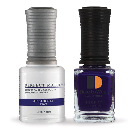 LeChat - Perfect Match Gel Polish - Aristocrat - Royal Purple with Cream Finish - (0.5 Ounce) - Easy Application - Soak Off Formula Beauty & Personal Care LECHAT