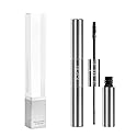 2 in 1 Mascara for Fine Short Eyelash, Big and Small Brush, Washable Voluminous Eyelash Mascara Intense Lengthening for Women and Girls, Black (1 Pcs)