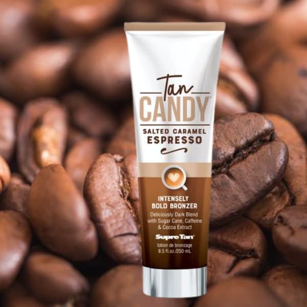 Supre Tan Candy Salted Caramel Espresso Intensely Bold Bronzer Dark Blend 8.5oz