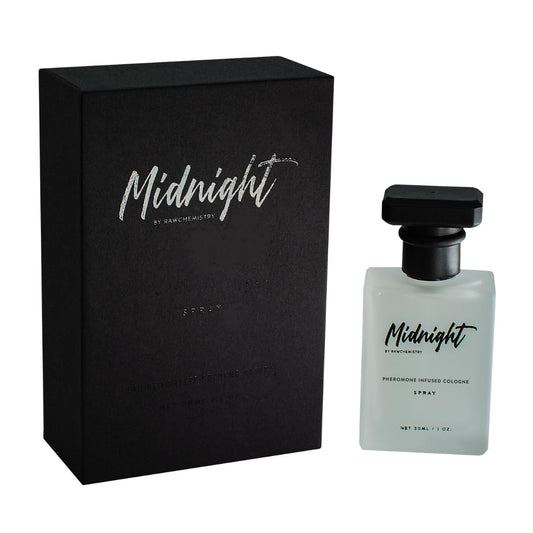 RawChemistry Midnight Pheromone Infused Cologne for Men - Men's Cologne Spray Infused with Pheromones - Midnight Fragrance for Men - Mens Perfume