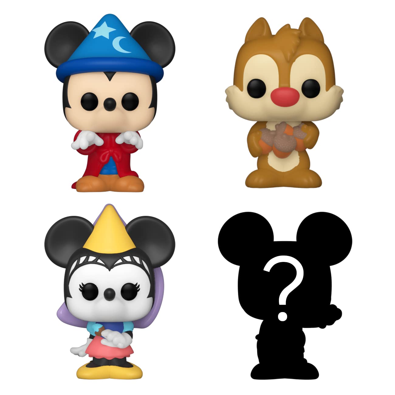 Funko Bitty POP! Disney - Sorcerer Mickey, 4-Pack - Sorcerer Mickey, Dale, Princess Minnie and A Surprise Mystery Mini Figure - 0.9 Inch (2.2 Cm)…