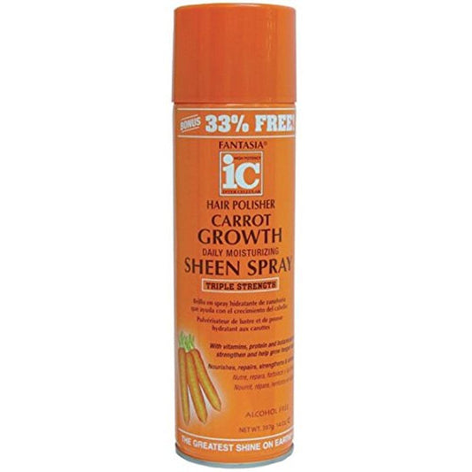 FANTASIA Ic Hair Polisher Carrot Growth Sheen Spray 14 Oz