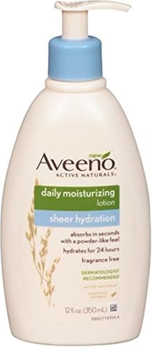 AVEENO Active Naturals Sheer Hydration Daily Moisturizing Lotion 12 oz (Pack of 2)
