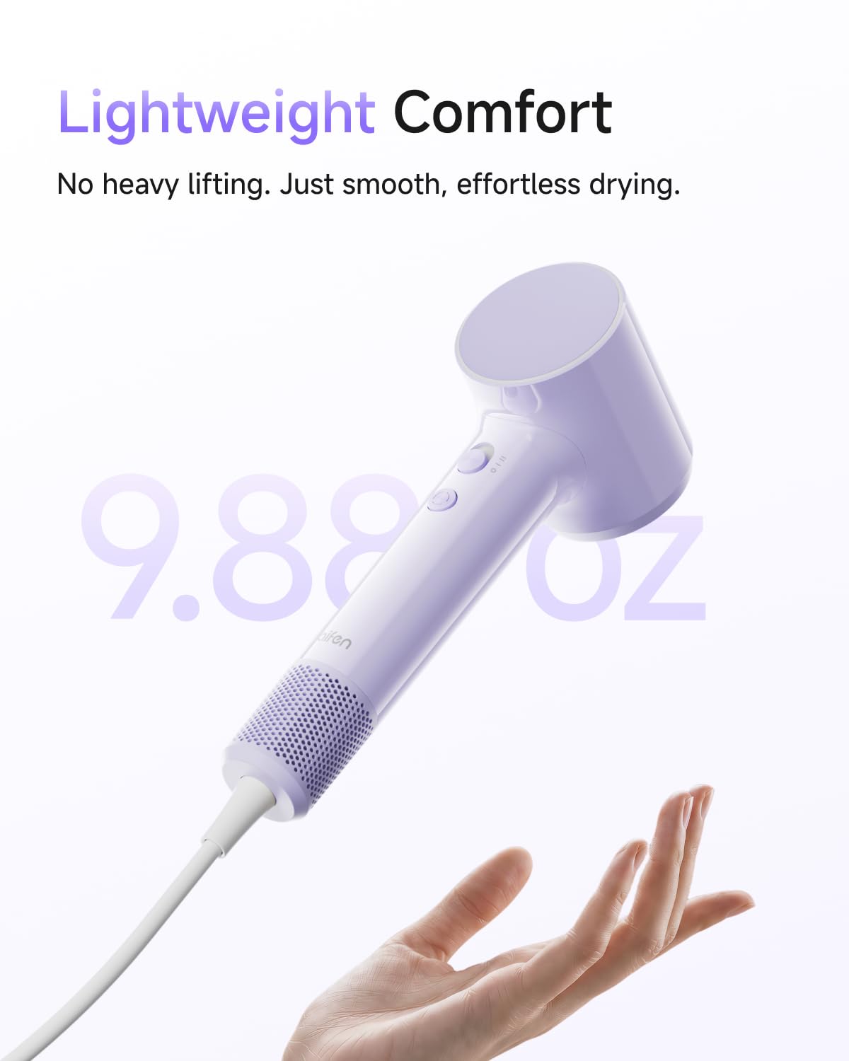 Laifen Air Hair Dryer, Lightweight and Palm-Sized Compact, 15× High-Speed Drying with 110, 000 RPM Powerful Motor, Smart Temperature Control, 200 Beauty and Personal Care Laifen