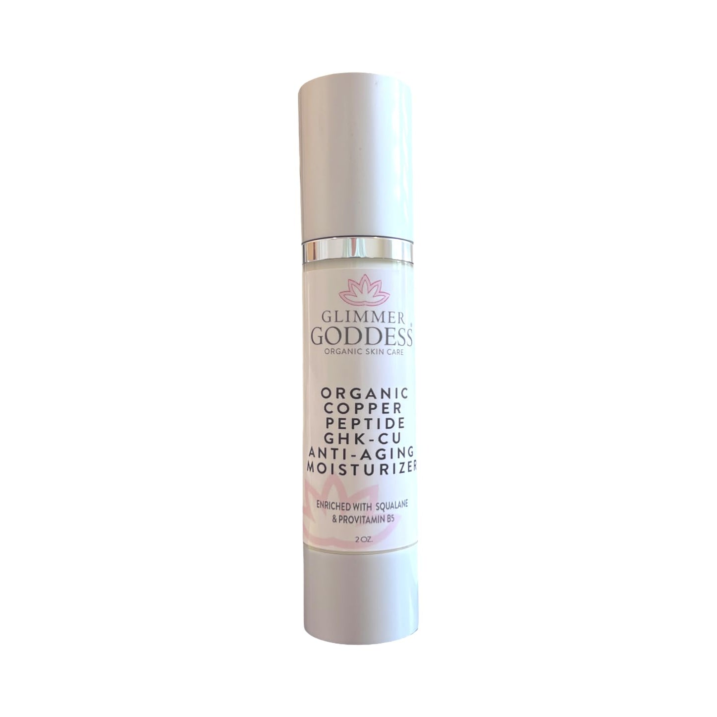 GLIMMER GODDESS Copper Peptide Moisturizer - Lightweight Hydrating Cream with GHK-Cu Complex, Organic Aloe Vera & Botanical Oils - For All Skin Types