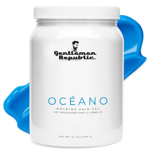 Gentlemen Republic Oceano Men's Hair Gel 64oz without Pump - Strong Touchable Hold and High Shine Styling Gel for Hair, 100% Alcohol-Free Professional Beauty & Personal Care Gentlemen Republic