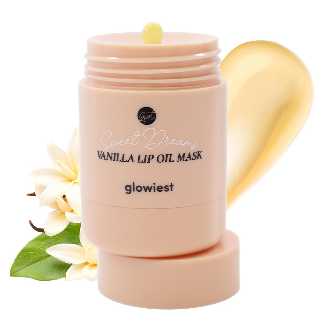glowiest Sweet Dreams Lip Oil Mask (Vanilla) - Hydrating Rich Lip Oil-Gel-Layer, Extra Moisture, Boosting Nourishing Lip, Long-Lasting Moisture Beauty and Personal Care glowiest