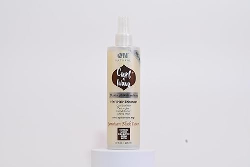 On Natural Curl-N-Wavy 4-in-1 Hair Enhancer For All Hair Texture [Jamaican Black Castor] 10 OZ