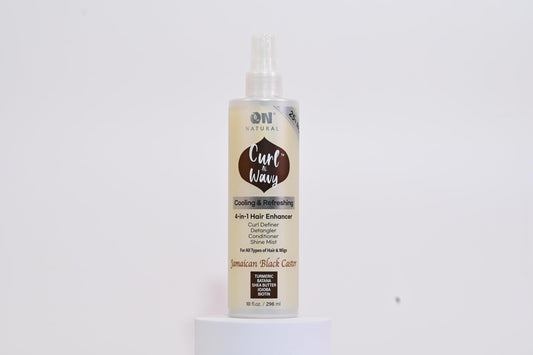 On Natural Curl-N-Wavy 4-in-1 Hair Enhancer For All Hair Texture [Jamaican Black Castor] 10 OZ