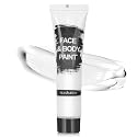 Halloween Face Body Paint, Clown White Makeup Tube, Washable for SFX Skull Joker Zombie Vampire Skeleton Goth Cosplay