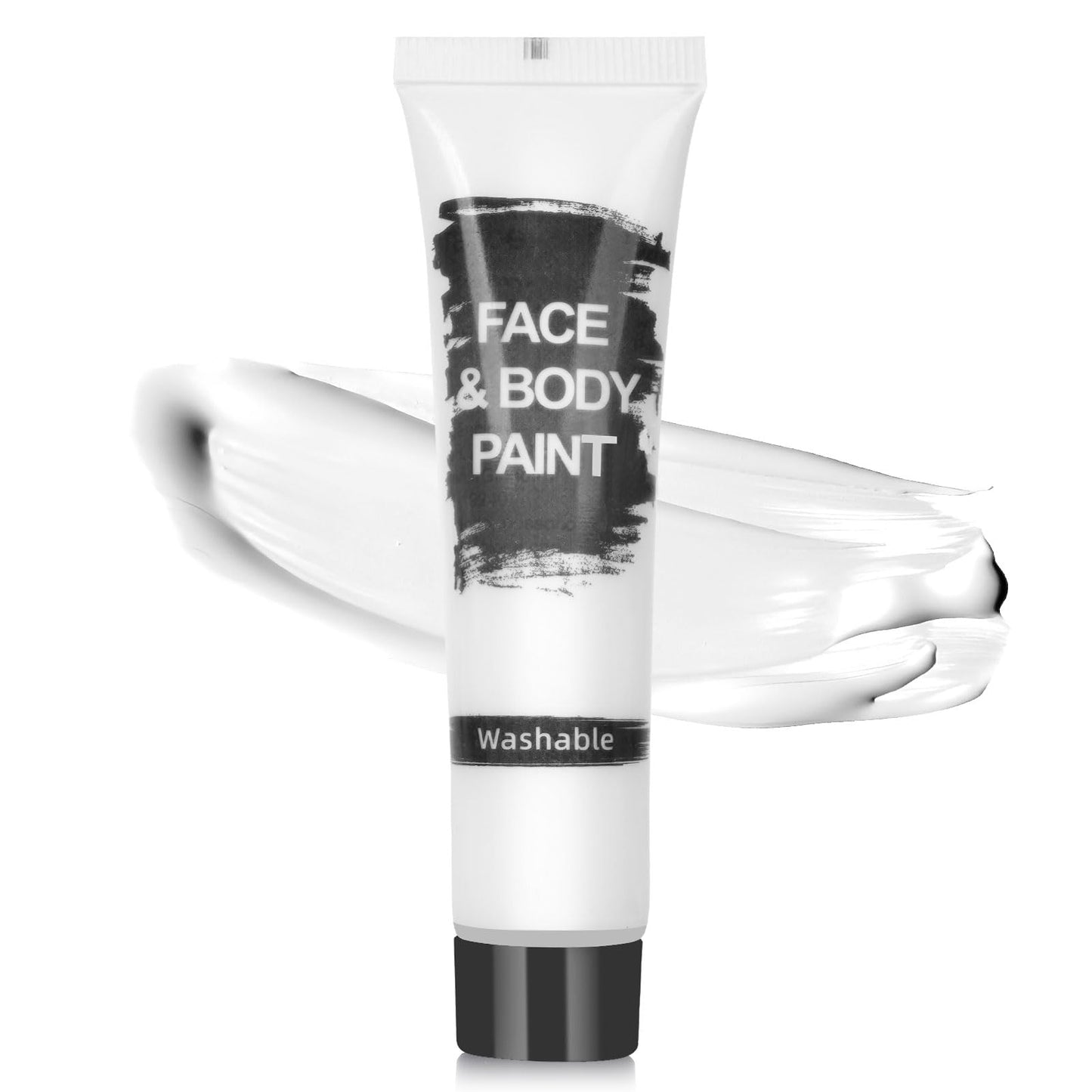 Halloween Face Body Paint, Clown White Makeup Tube, Washable for SFX Skull Joker Zombie Vampire Skeleton Goth Cosplay