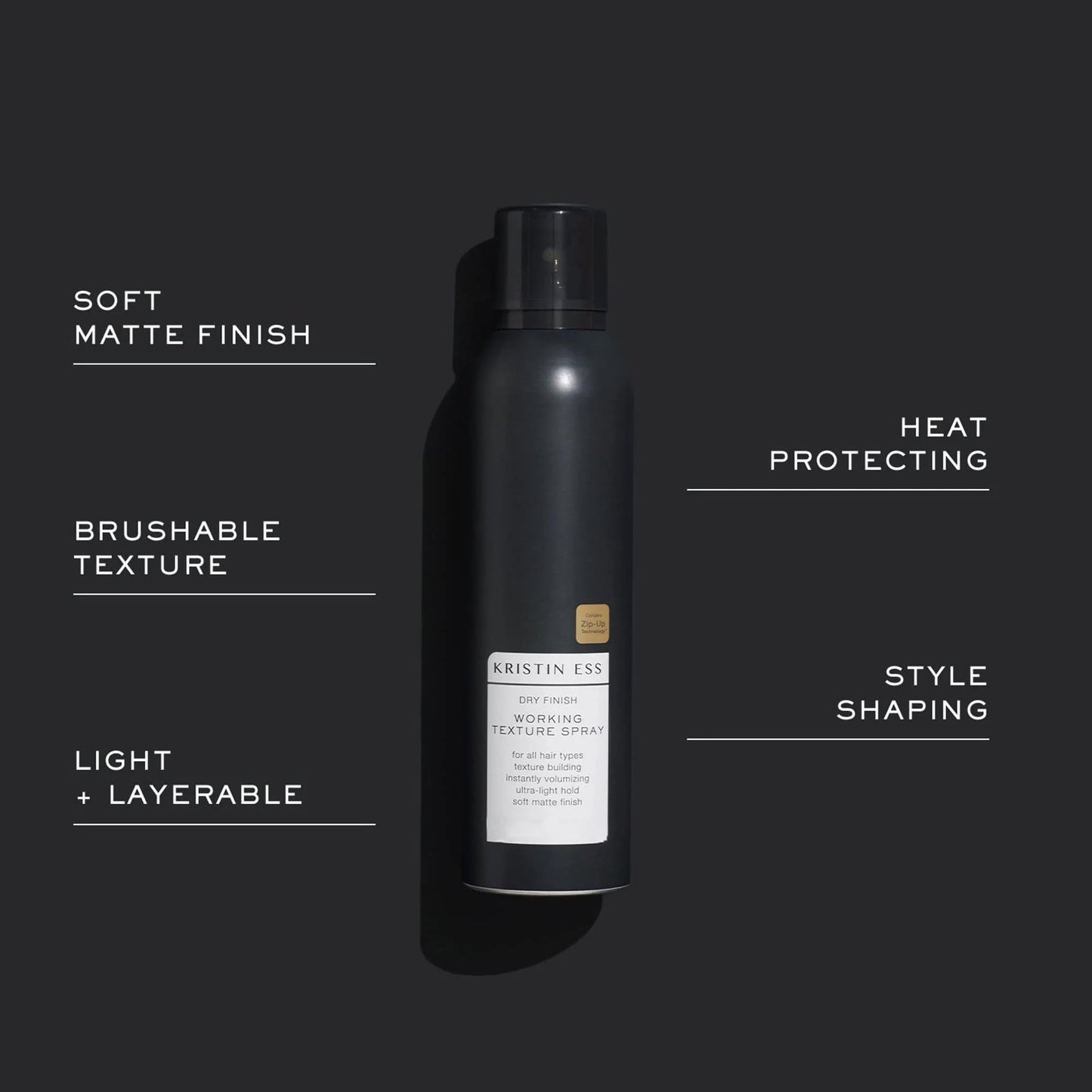 Kristin Ess Hair Dry Finish Working Texture Hair Spray for Volume + Texture, Light Hold Texturizing Hairspray, Soft Matte Finish, 5.6 OZ (2 PACK)