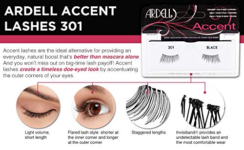 Ardell Accent Lashes, Black [301] 1 Pair
