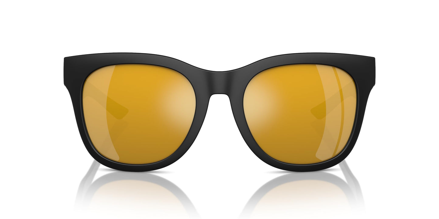 Native Woman Sunglasses Matte Black Frame, Bronze Reflex Polarized Lenses, 55MM