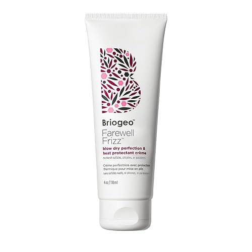 Briogeo Farewell Frizz Blow Dry Perfection & Heat Protectant Crème, Anti Frizz Hair Cream with Argan Oil for Styling, Silicone-free, Heat Protectant