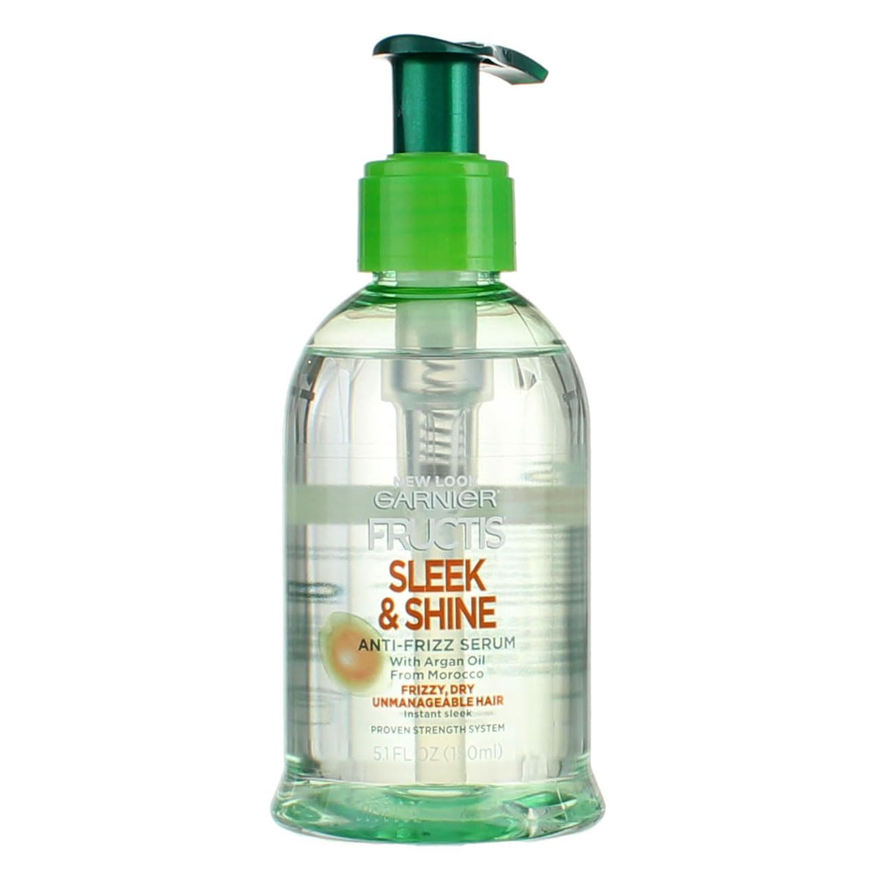 Garnier Fructis Sleek Shine Anti Frizz Serum Frizzy, 5.1 FZ