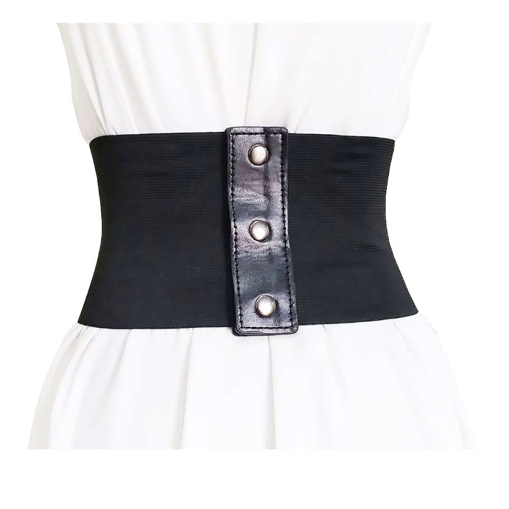 Furtony Belt Girdle Women Girdle PU Waistband Dress Accessary Shapewear Belt Corset Black