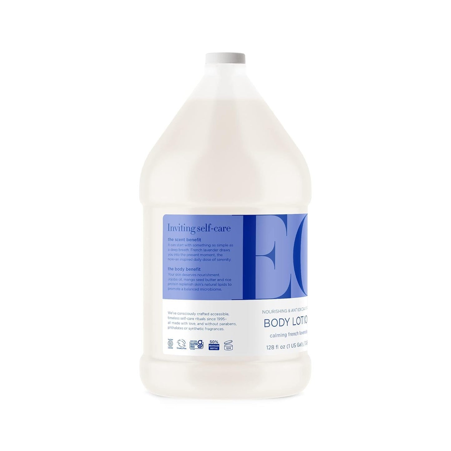 EO Body Lotion Refill for Hands/Body, 1 Gallon, French Lavender, made with Essential Oils for Men and Women