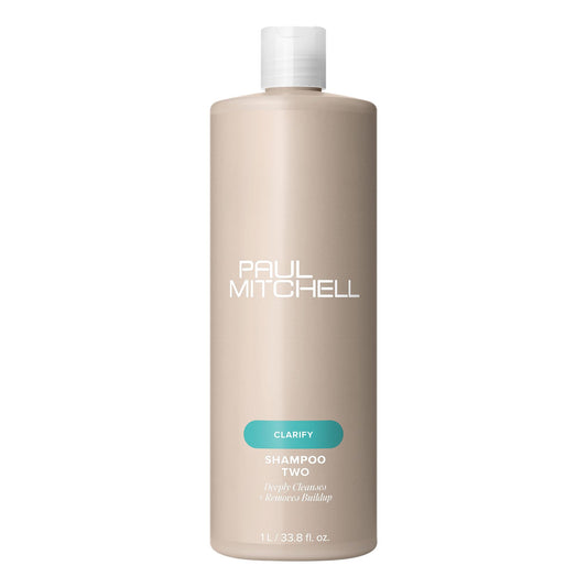 Paul Mitchell Shampoo Two, Clarifying Shampoo, Deep Cleanses + Removes Buildup, For All Hair Types, Especially Oily Hair, 33.8 fl. oz.